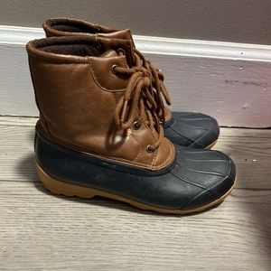 Sperry duck boots, kids size 5